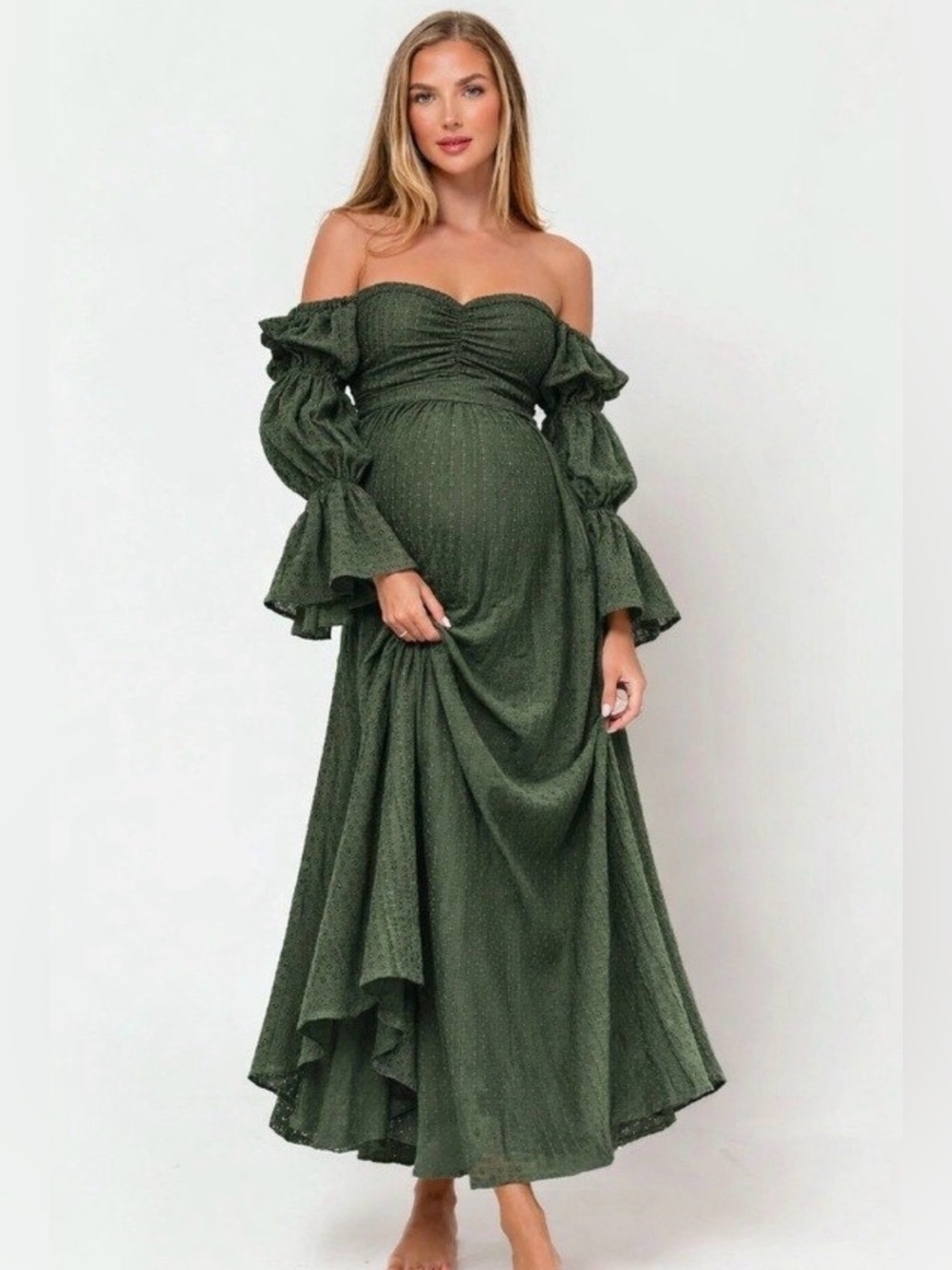 WORTH Collective Corrine Forrest Green Maxi Dress